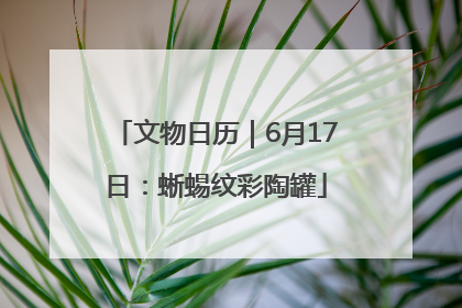 文物日历｜6月17日：蜥蜴纹彩陶罐
