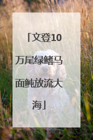 文登10万尾绿鳍马面鲀放流大海