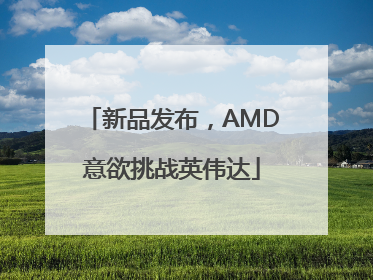 新品发布，AMD意欲挑战英伟达