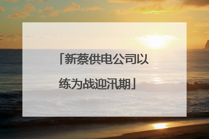 新蔡供电公司以练为战迎汛期