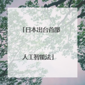 日本出台首部人工智能法