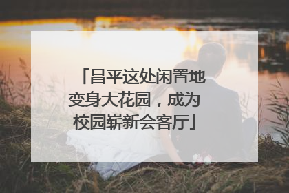 昌平这处闲置地变身大花园，成为校园崭新会客厅