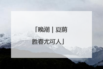 晚潮｜夏荫胜春尤可人