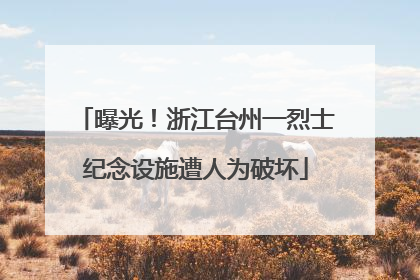 曝光！浙江台州一烈士纪念设施遭人为破坏