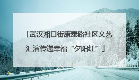 武汉湘口街康泰路社区文艺汇演传递幸福“夕阳红”