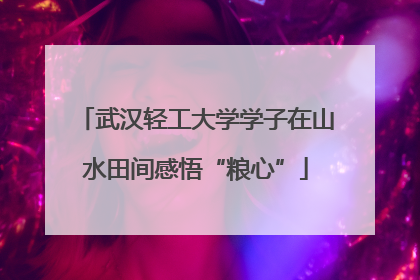 武汉轻工大学学子在山水田间感悟“粮心”