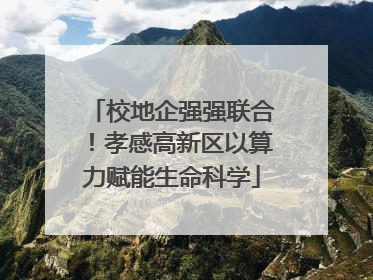 校地企强强联合！孝感高新区以算力赋能生命科学