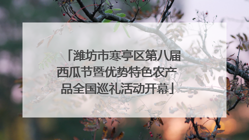 潍坊市寒亭区第八届西瓜节暨优势特色农产品全国巡礼活动开幕