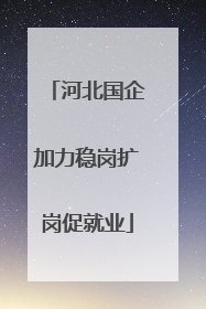 河北国企加力稳岗扩岗促就业
