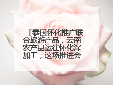 泰国怀化推广联合旅游产品，云南农产品运往怀化深加工，这场推进会干货很多