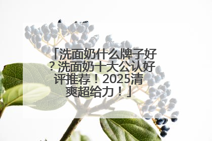 洗面奶什么牌子好？洗面奶十大公认好评推荐！2025清爽超给力！