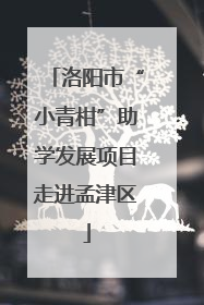 洛阳市“小青柑”助学发展项目走进孟津区