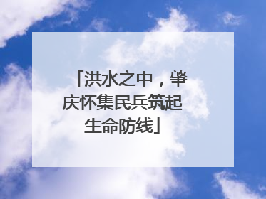 洪水之中，肇庆怀集民兵筑起生命防线