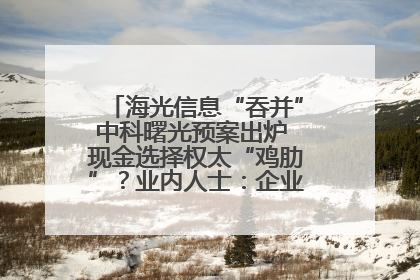 海光信息“吞并”中科曙光预案出炉 现金选择权太“鸡肋”？业内人士：企业不想大量现金流出