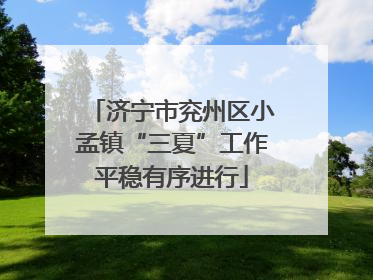 济宁市兖州区小孟镇“三夏”工作平稳有序进行