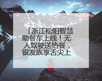 浙江松阳智慧助餐车上线！无人驾驶送热餐，银发族享舌尖上的科技关怀