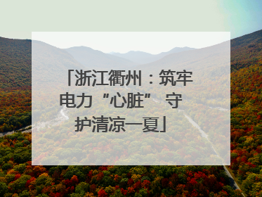 浙江衢州：筑牢电力“心脏” 守护清凉一夏