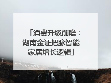 消费升级前瞻：湖南金证把脉智能家居增长逻辑
