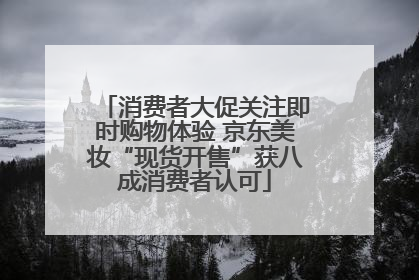 消费者大促关注即时购物体验 京东美妆“现货开售”获八成消费者认可