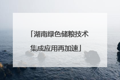 湖南绿色储粮技术集成应用再加速