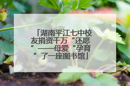 湖南平江七中校友捐资千万“还愿”——母爱“孕育”了一座图书馆