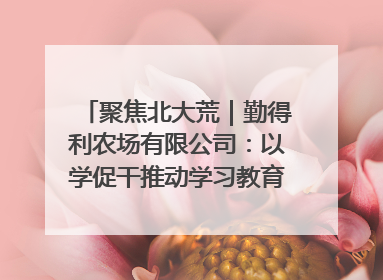 聚焦北大荒｜勤得利农场有限公司：以学促干推动学习教育“升温提速”