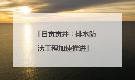 自贡贡井：排水防涝工程加速推进