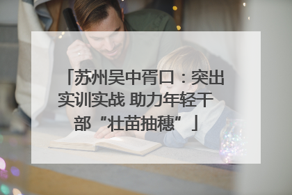 苏州吴中胥口：突出实训实战 助力年轻干部“壮苗抽穗”