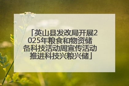 英山县发改局开展2025年粮食和物资储备科技活动周宣传活动 推进科技兴粮兴储