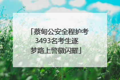 蔡甸公安全程护考 3493名考生逐梦路上警徽闪耀