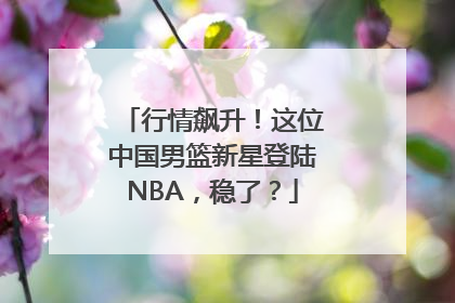 行情飙升！这位中国男篮新星登陆NBA，稳了？