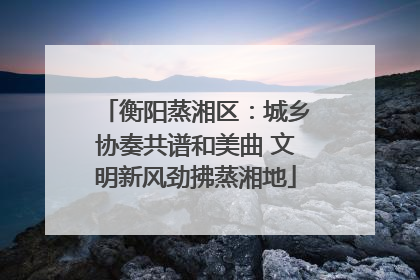 衡阳蒸湘区：城乡协奏共谱和美曲 文明新风劲拂蒸湘地
