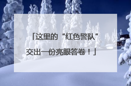 这里的“红色警队”交出一份亮眼答卷！