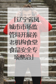 辽宁省凤城市市场监管局开展养老机构食堂食品安全专项整治