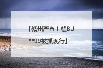 赣州严查！赣BU**99被抓现行