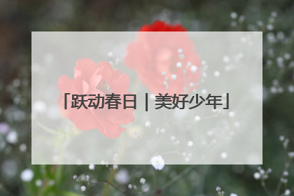 跃动春日｜美好少年