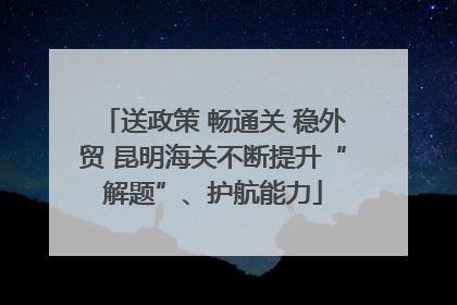 送政策 畅通关 稳外贸 昆明海关不断提升“解题”、护航能力