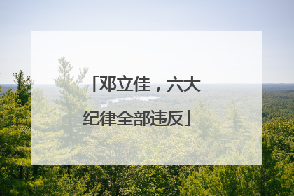 邓立佳，六大纪律全部违反