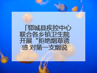郓城县疾控中心联合各乡镇卫生院开展“拒绝烟草诱惑 对第一支烟说不”健康教育宣传活动