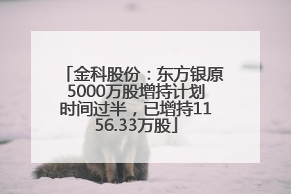 金科股份：东方银原5000万股增持计划时间过半，已增持1156.33万股