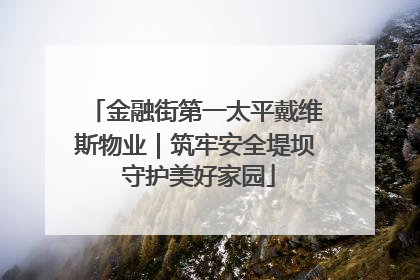 金融街第一太平戴维斯物业｜筑牢安全堤坝 守护美好家园