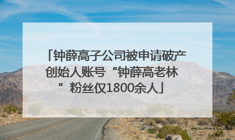 钟薛高子公司被申请破产 创始人账号“钟薛高老林”粉丝仅1800余人