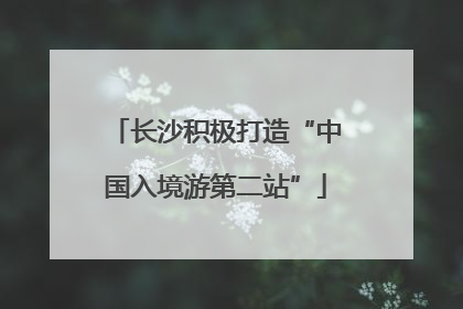长沙积极打造“中国入境游第二站”