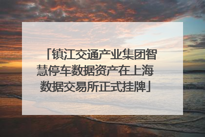 镇江交通产业集团智慧停车数据资产在上海数据交易所正式挂牌