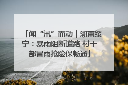 闻“汛”而动｜湖南绥宁：暴雨阻断道路 村干部冒雨抢险保畅通