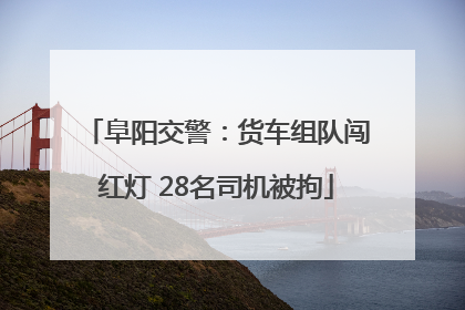 阜阳交警：货车组队闯红灯 28名司机被拘