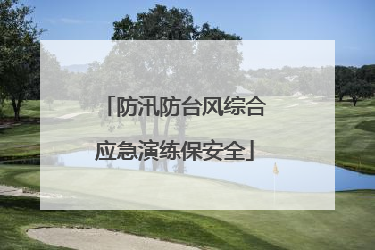 防汛防台风综合应急演练保安全