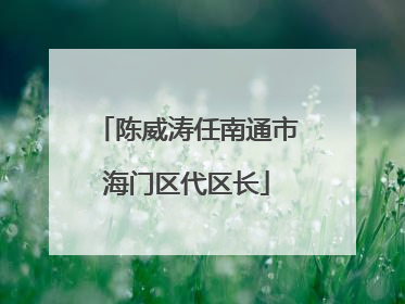 陈威涛任南通市海门区代区长