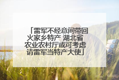 雷军不经意间带回火家乡特产 湖北省农业农村厅或可考虑请雷军当特产大使