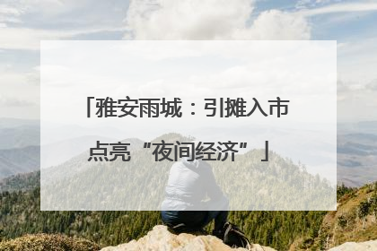 雅安雨城：引摊入市 点亮“夜间经济”